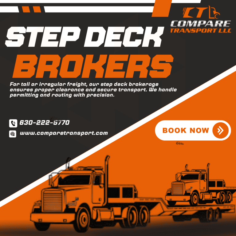 Step Deck Freight Trailer Trucking Service